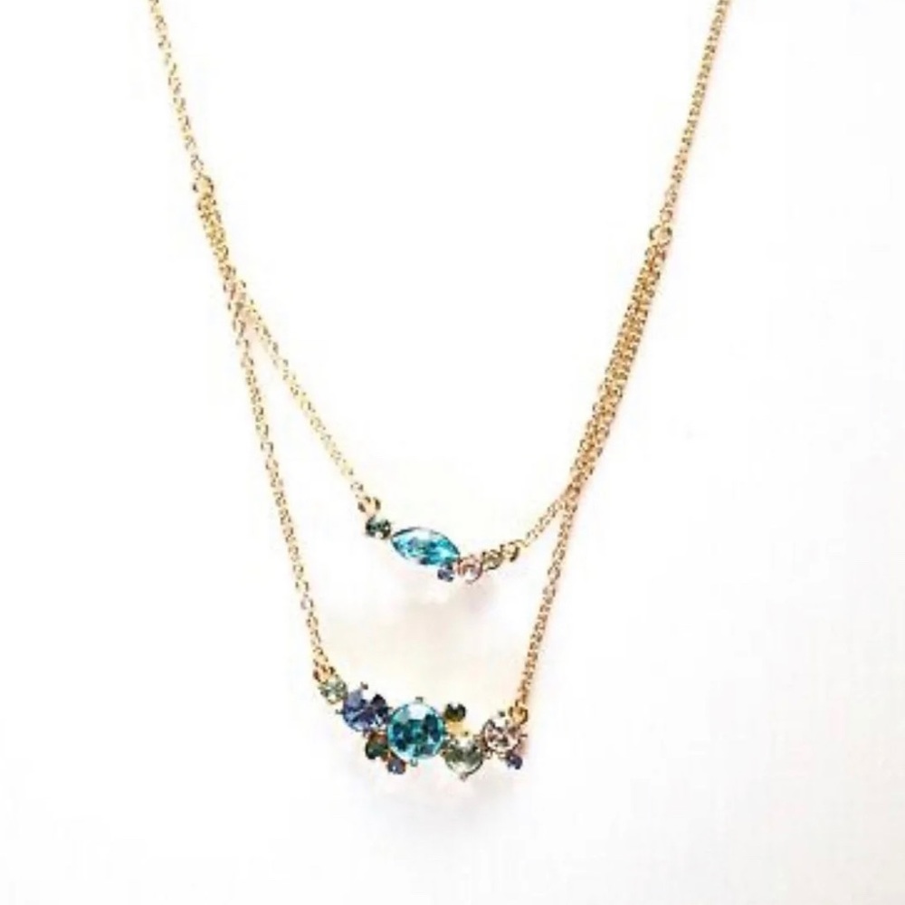 Banana Republic Aqua Blue Layered Necklace NWT